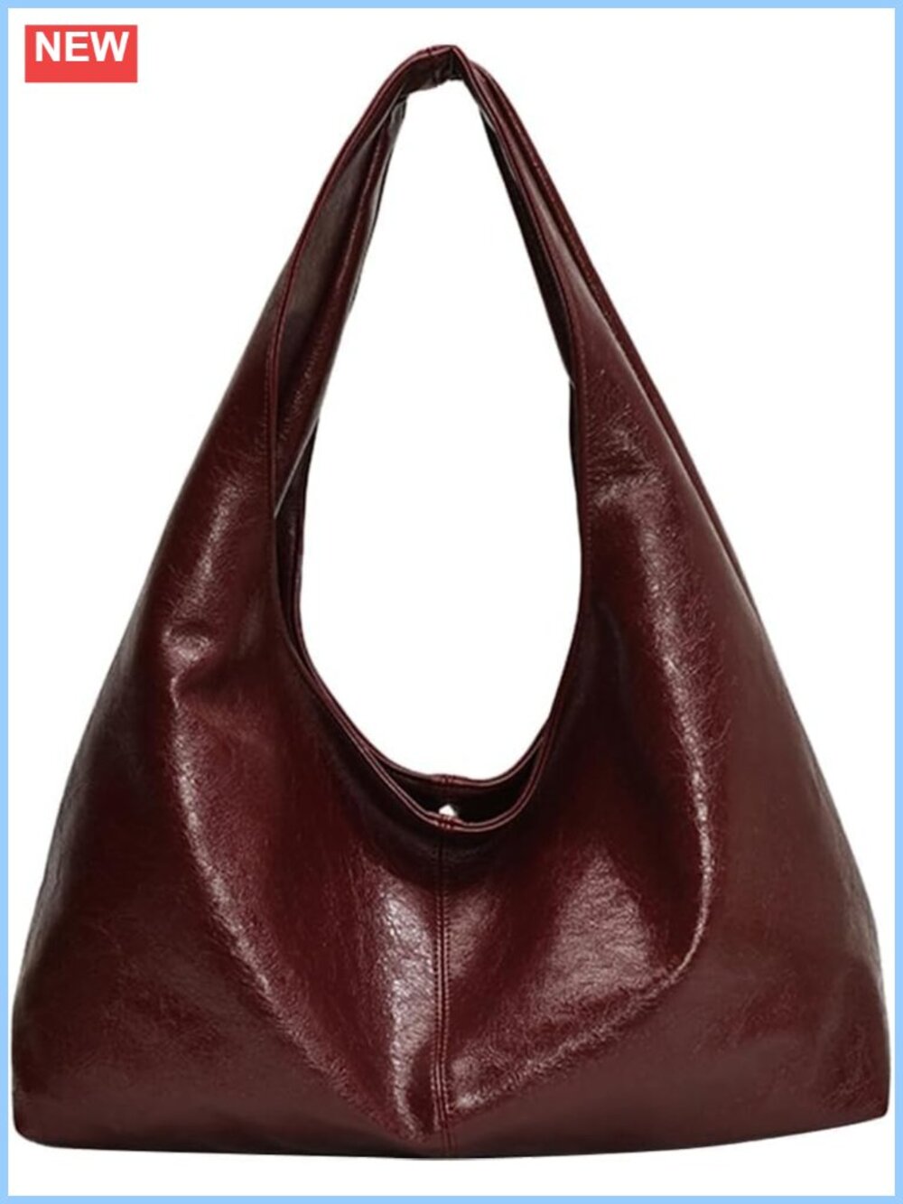 Large Slouchy Hobo Tote Bag Faux Leather Shoulder Bag Work Commute
